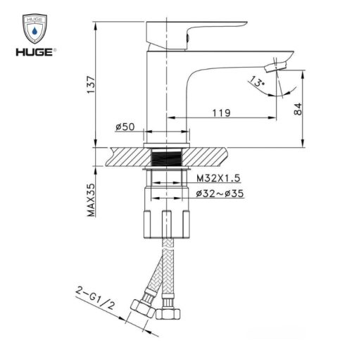 vòi lavabo huge H-6200VB