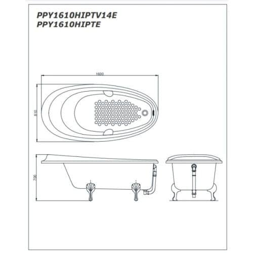 bồn tắm PPY1610HIPTE