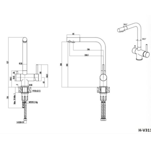 vòi bếp h-V3111