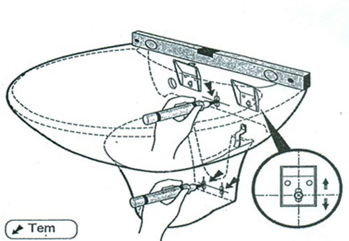 cách lắp đặt lavabo treo tường