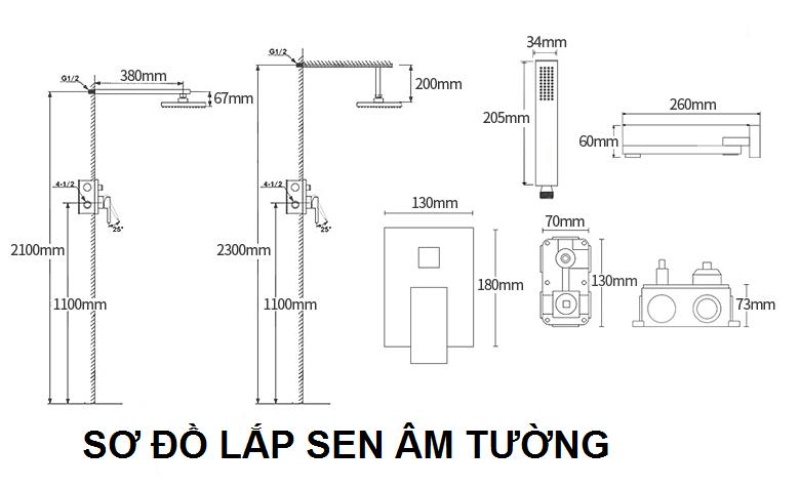 Cách lắp vòi sen âm tường