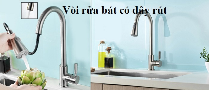 Nội thất An Dân là địa chỉ uy tín để mua vòi rửa chén dây rút