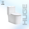 Bồn Cầu 1 Khối Cao Cấp HUGE H-BC689