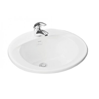 Lavabo dương vành TOTO có lớp men sáng bóng chống bám bẩn tốt