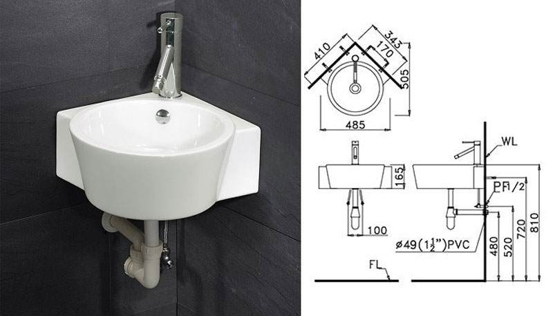lavabo loại nhỏ