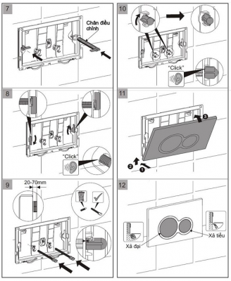 Lắp đặt bộ điều khiển xả nước cho bồn cầu