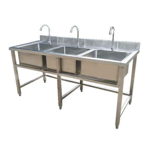 Chậu rửa 3 hố quen thuộc trong các quán ăn, nhà hàng