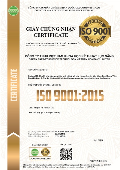 Chứng nhận ISO hàng chính hãng