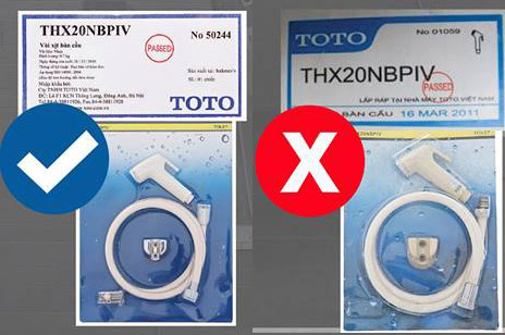 phân biệt hàng toto thật giả