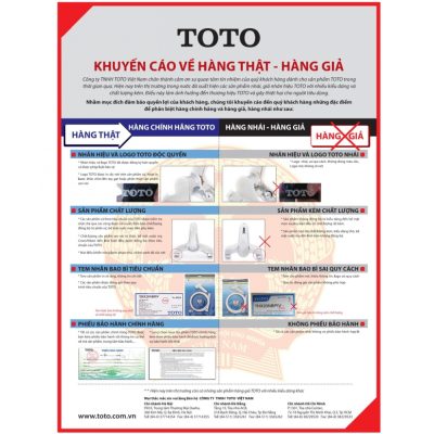 phân biệt toto hàng thật giả