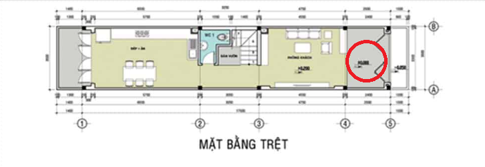 Thiết kế phòng thờ ở tầng 1 trong nhà ống