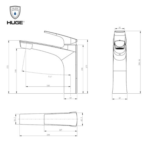 vòi lavabo huge H-2800R