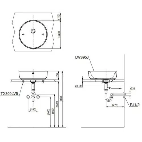 bản vẽ LW895JW