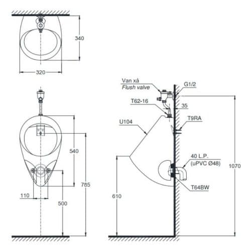 bản vẽ U104W