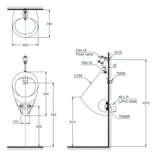 bản vẽ U104W