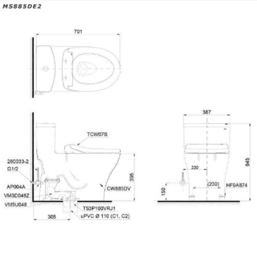 bản vẽ MS885DE2