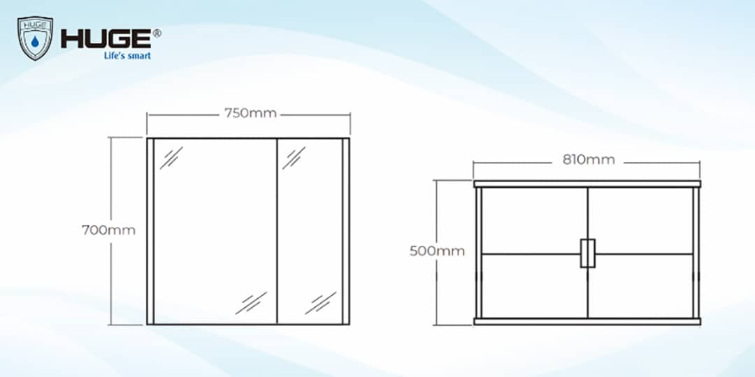 Bộ Tủ Lavabo PVC Huge H-PE9-80