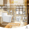 Combo trọn bộ thiết bị vệ sinh phòng tắm Gucen CBGUCEN4