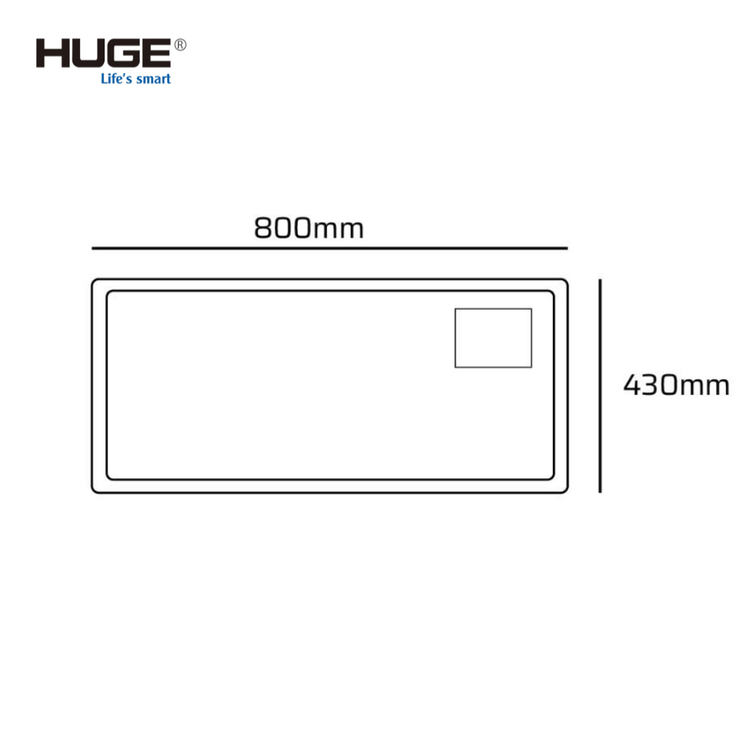 Chậu rửa chén Huge H-KS8043U phù hợp lắp đặt cho nhiều loại mặt bếp khác nhau