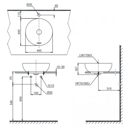 chậu lavabo toto LT1706