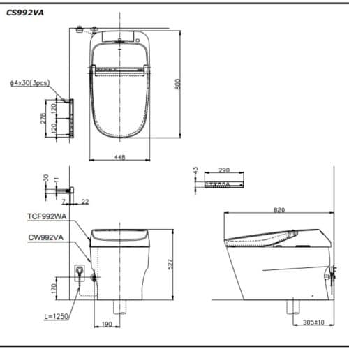 bồn cầu thông minh toto CW992VA