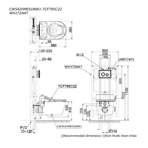 bản vẽ CW542HME5U/TCF795C2Z
