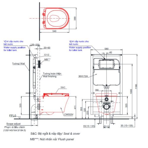 bản vẽ CW553 TCF34320GAA