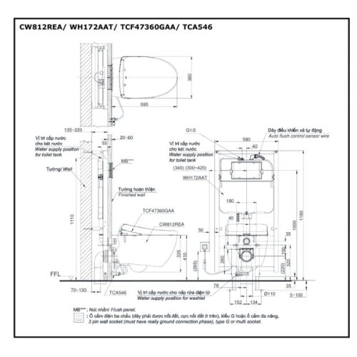 bản vẽ CW812REA TCF47360GAA