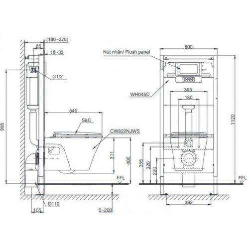 bản vẽ CW822RA TCF4911Z 