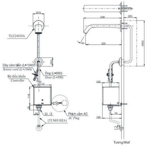 bản vẽ TLE24010V/TLE01502A1/TLN01102A