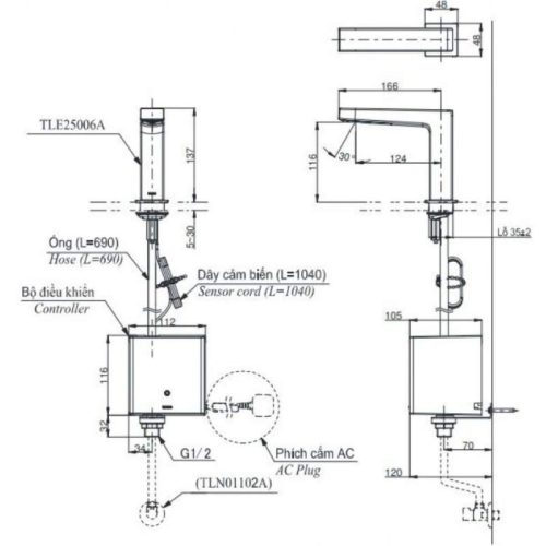 bản vẽ TLE25006V/TLE04502A1/TLN01102A