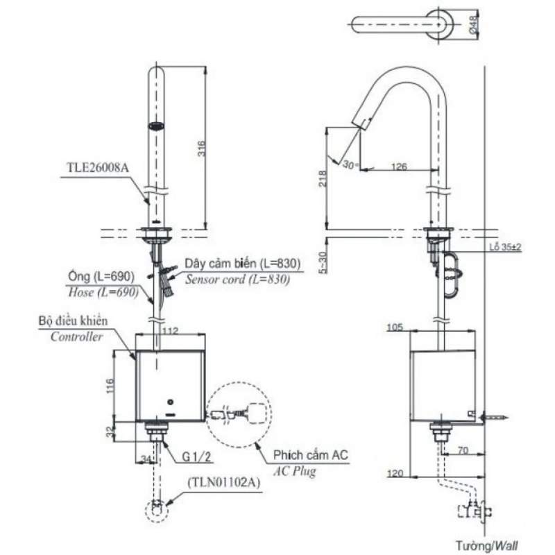 TLE26008VTLE01502A1TLN01102A bản vẽ TLE26008VTLE01502A1TLN01102A