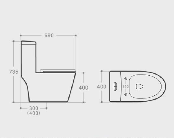 Bồn Cầu Một Khối BALLY BL031 Cao Cấp - Ảnh 4