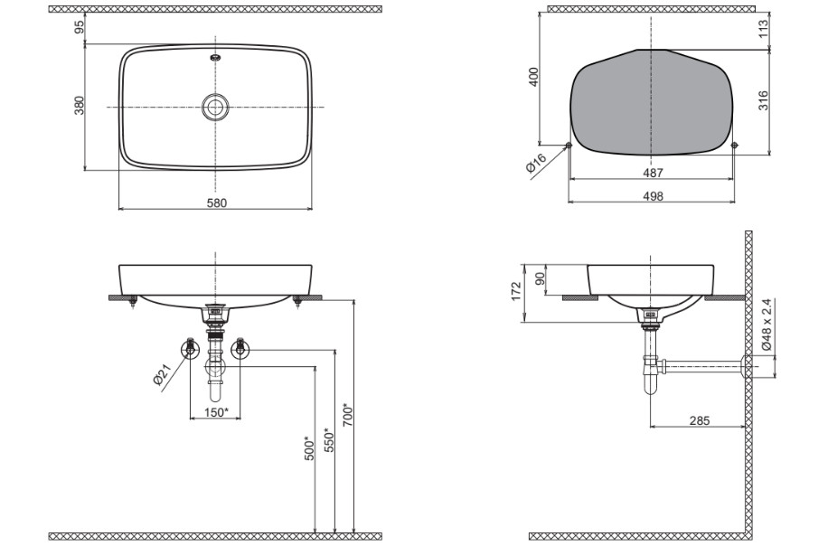 Chậu Rửa Lavabo Inax AL-299V - Ảnh 2