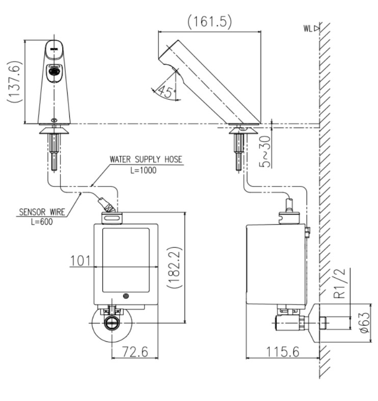 Vòi Cảm Ứng Inax AMV-300K - Ảnh 2