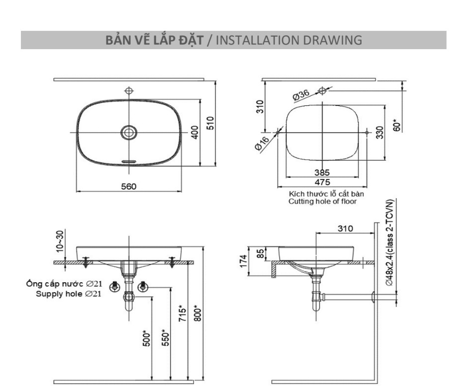 Chậu Rửa Lavabo Inax AL-642V - Ảnh 2