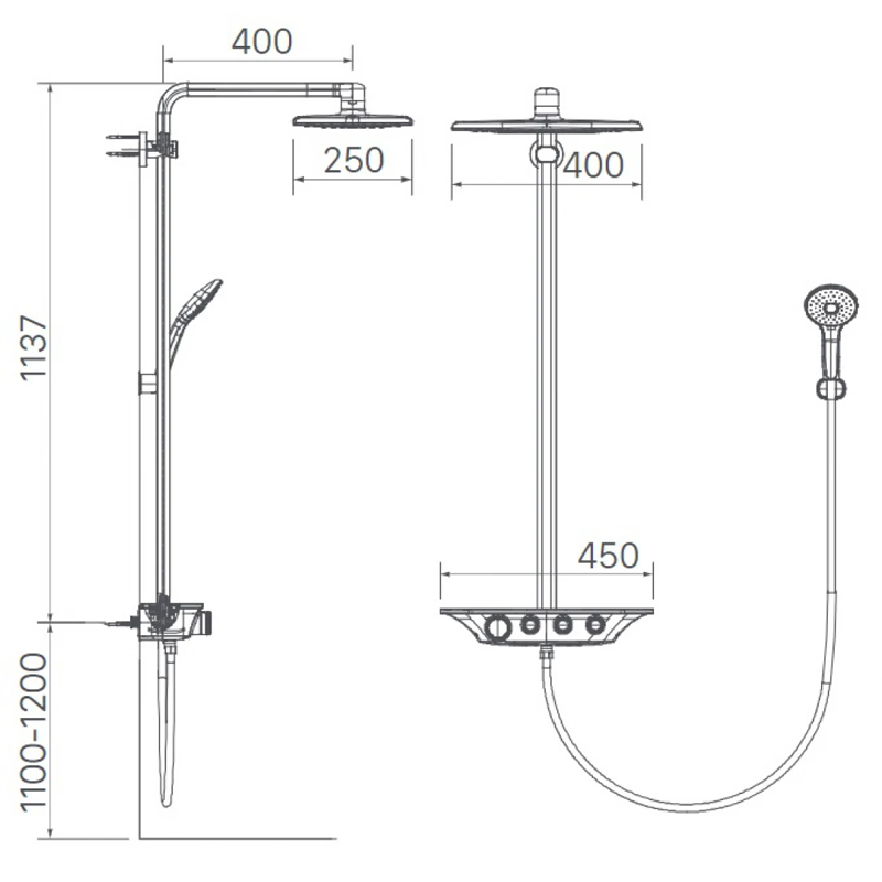 Vòi Sen Cây Nhiệt Độ Inax BFV-655T - Ảnh 2