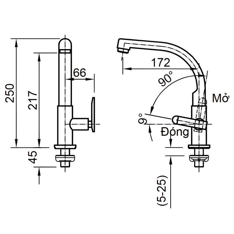 Vòi Rửa Bát Nước Lạnh Inax SFV-29 - Ảnh 2