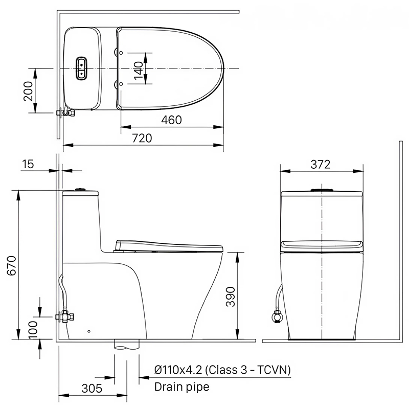 Bồn Cầu INAX AC-989VN - Ảnh 2
