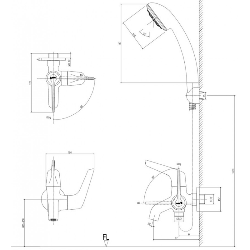 Vòi Sen Lạnh Inax BFV-17-7C - Ảnh 2