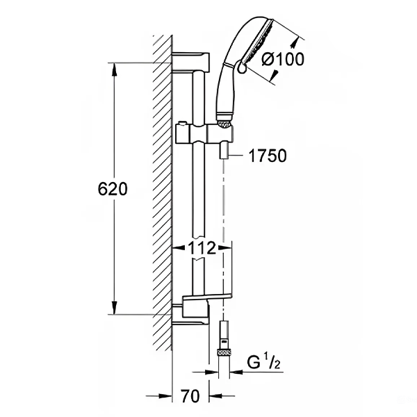 bản vẽ Tay Sen Inax BF-SC1
