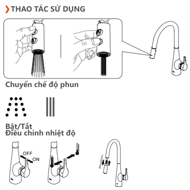 Vòi Rửa Chén Bát Inax SFV-900SX - Ảnh 3