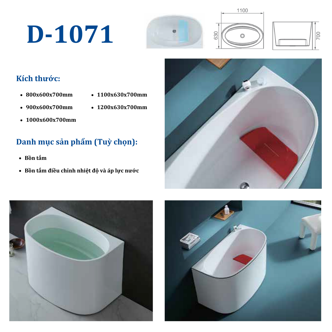 Bồn Tắm HUGE D-1071 - Ảnh 2