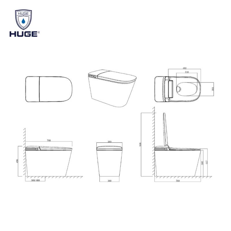 Bồn Cầu Thông Minh Huge H-BS25-S8