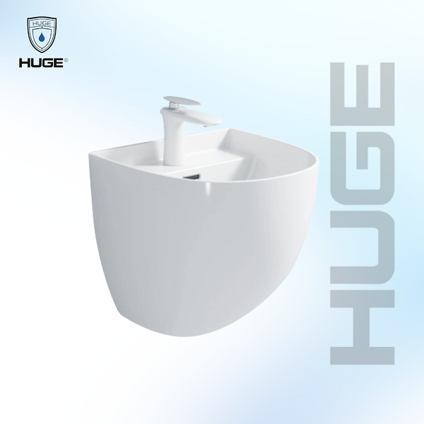 Chậu Lavabo Treo Tường HUGE H-LV161S - Ảnh 2