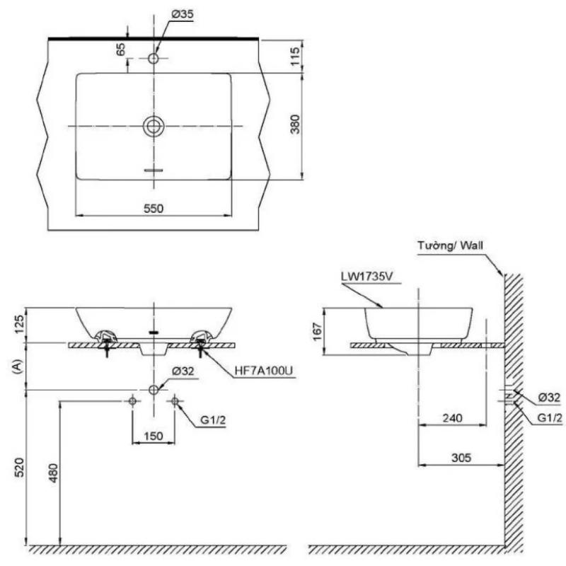 Chậu Lavabo TOTO LT1735#MBL Đặt Bàn Màu Đen Mờ - Ảnh 3