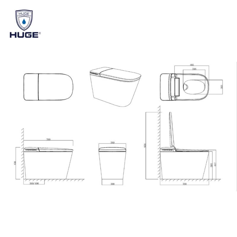Bồn Cầu Thông Minh Huge H-BS25-S9 - Ảnh 6