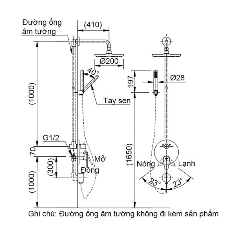 Sen Tắm Âm Tường Inax BFV-71SEW - Ảnh 2
