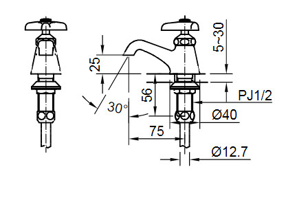 Vòi Chậu Rửa Lạnh Inax LF-1 - Ảnh 3