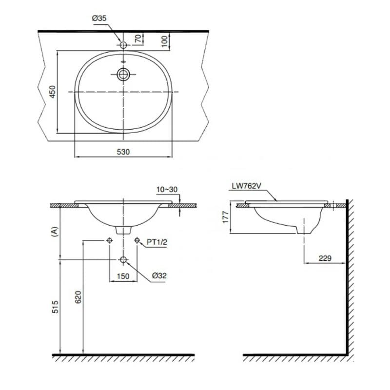 chậu lavabo toto L762